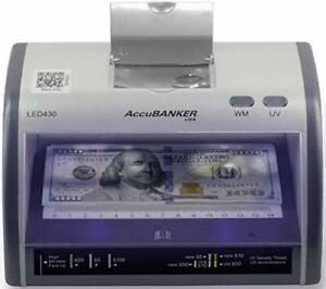 AccuBANKER Cash + Card Counterfeit Detector LED430 Money Checker with Superbr...
