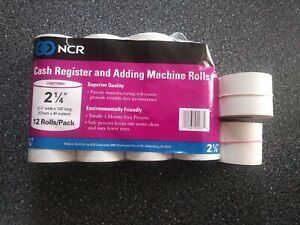 NCR Cash Register and Adding Machine Paper Rolls (2 1/4 inches x 130ft) 11 Rolls