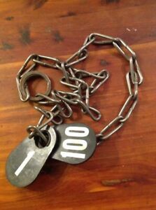 Cow Tag  Live Stock Tags # 1 &amp; 100 heavy Chain. Plastic I d Markers  Must Have