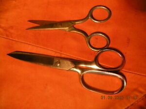 2- SCISSORS , 7&#034;HENKEL CHROME &amp;5&#034; KLEENLU, BOTH SHARP