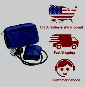 EMI Navy Aneroid Sphygmomanometer manual blood pressure BP cuff Monitor