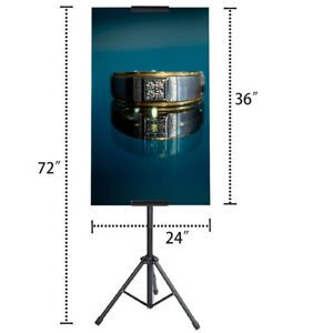 Double-Sided Easel Poster Sign Holder Floor Stand, Adjustable up to 72 inches