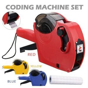 Handheld Price Labal Gun Plastic 8 Digit Pricing Tag Labeller Machine W/ 4000pcs