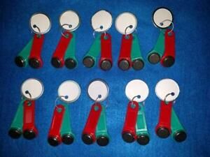 New Exaktime System Jobclock Job Clock ibutton Keytabs ~ Set of Green &amp; Red
