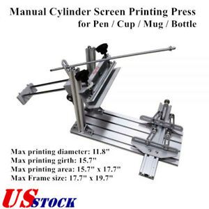 US Calca Manual Cylinder Screen Printing Press, for Pen / Cup / Mug / Bottle