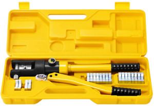 Goplus 16 Ton Hydraulic Wire Crimper Battery Cable Lug Terminal Crimping Tool w/