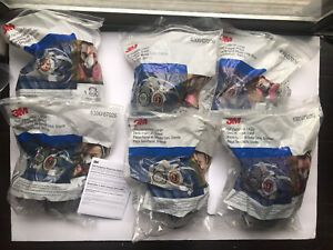 (Lot Of 6) 3M 6300/07026 Large Half Face Respirator NEW IN BAG Free Shipping