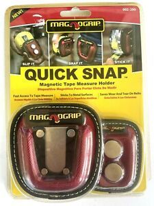MagNoGrip Quick Snap Magnetic Tape Measure Holder Sticks To Metal Surfaces NEW
