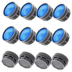 12 Pieces Faucet Aerators Water Tap Aerators Faucet Flow Restrictor 18 mm Blue
