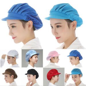 Unisex Men Women Work Wear Hats Elastic Mesh Caps Kitchen Chef Catering Hat