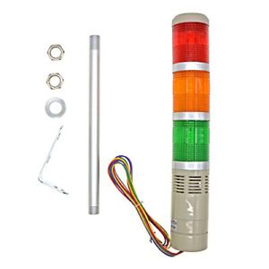 YXQ Industrial Signal Light DC 24V Red Yellow Green LED Alarm Tower Indicator