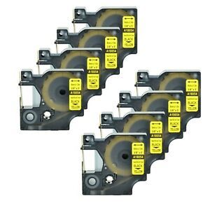 8PK 3/8&#034; Heat Shrink Tube Yellow 18054 for DYMO Rhino 1000 3000 4200 5000 5200
