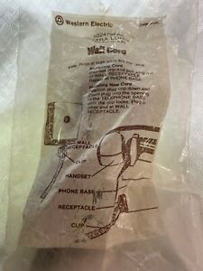 NOS Western Electric Long Modular Telephone Wall Cord D4BU-29 102479888 SEALED