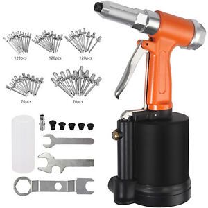 Pneumatic Air Hydraulic Pop Rivet Gun 3/32&#034; 1/8&#034; 5/32&#034; 3/16&#034; 1/4&#034; Riveting Tool
