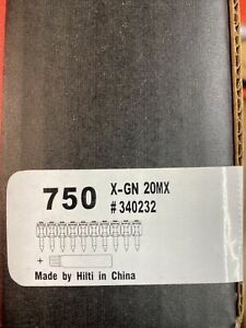 Hilti X-GN 20MX 340232 3/4&#034; Concrete Collated Pins 750 Count