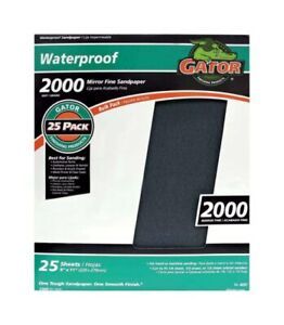Gator Grit 4270 Silicone Carbide Waterproof Sandpaper Sheet  Grit 2000 - 9 x 11