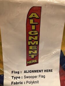ALIGNMENT HERE 12ft Feather Banner Swooper Flag - FLAG ONLY  30” WIDTH
