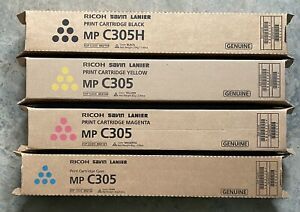 Ricoh MP C305 Genuine NEW 842119, 842120, 842121, 842122 Full Set of 4