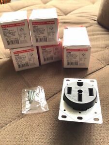 Legrand Range Receptacle flush mount black 50A PN 3894 Lot of 5