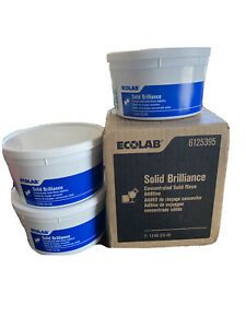 ECOLAB SOLID BRILLIANCE NEW AND IMPROVED RINSE ADDITIVE #6125395 2x2.5lb