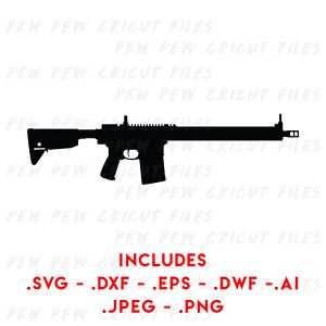 AR15 SVG - Cricut Files - Springfield Rifle Silhouettes - Saint Victor - Gun