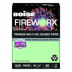Boise Fireworx Color Copy/Laser Paper 20 lb Letter Size 8.5 x 11 Popper-Mint ...