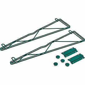 Nexel Poly-Green Single Arm Fixed Wall Bracket, 24&#034; (Pair) AB24G  - 1 Each