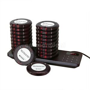 RETEKESS TD163 Restaurant Pager Restaurant Paging System w/ 20 Coaster Pagers