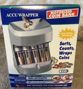MagNif Accu Wrapper Motorized Coin Sorter Bank Model 4840 Hard to Find - Works