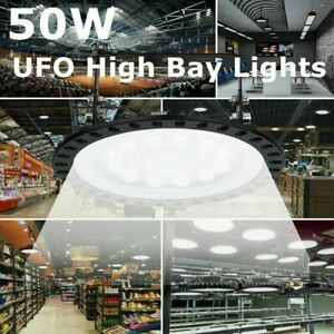 50W LED UFO High Bay Lights Super Bright Light Lamp Warehouse Factory Shop GYM