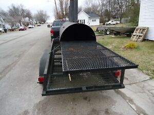 LARGE B.B.QUE PIT ON TOWABLE TRAILER