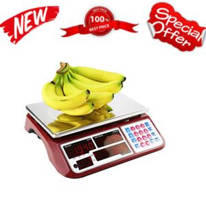 Digital Commercial Price Scale 66lb / 30kg for Food Meat Fruit Produce with Dual