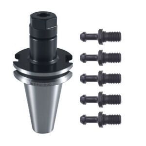 CAT40 ER16 2.76&#034; Collet Chuck Tool Holder 5pcs Pull Stud For Milling CNC Lathe