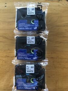 3PK 12mm Label tape For Brother P-Touch PT-1830 PT-1880 TZe-231 Black on White