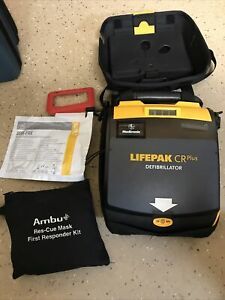 Physio-Control Lifepak CR Plus AED+ Automatic Pads, Battery, Carry Case  7/2022