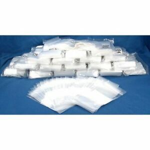 2000 White Block Resealable Plastic Bags 3&#034; x 5&#034;