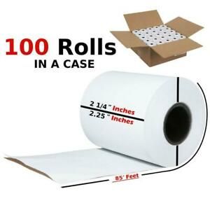100Roll 2 1/4 in x 85FT Thermal Receipt Paper POS Cash Register Print Smooth