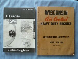 wisconsin engine acn,bkn, subaru robin engine ex series instruction manuals