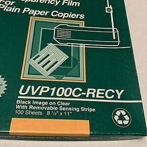 Box Of 50 Apollo Recycled Transparency Film For Plain Paper Copier UVP100C-RECY