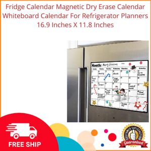 Fridge Calendar Magnetic Dry Erase Calendar Whiteboard Calendar 16.9 X 11.8 Inch