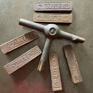 Vintage Letterpress Wickersham Quoins with Key