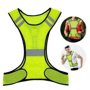 High Visibility Reflective Safety Fluorescent Mesh Vests Runnings Sports O6L9