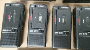 MICROCASSETE  RECORDER  SONY OLYMPUS  PHILIPS  LOT OF 9