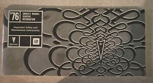 Vintage 1976 Pontiac owners Manual