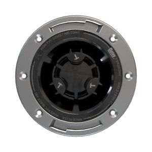 Fast Set 3 in. ABS Hub Spigot Toilet Flange with Test Cap and Stainless Steel Ri
