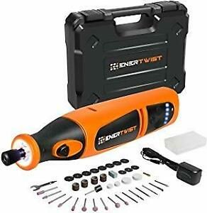 EnerTwist 8V Max Cordless Rotary Tool Kit Lithium-Ion Battery Powered Variable S
