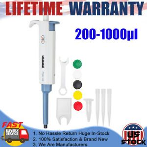 200-1000l Top Pipettor Adjustable Variable Volume Micropipette Liquid Pipet NEW