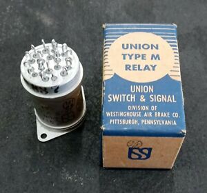 Union Switch &amp; Signal - Type M Relay - 28 VDC - Box of 18 Relays - New