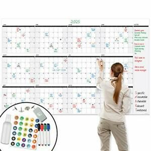 Large Dry Erase Wall Calendar - 48&#034; x 74&#034; - Undated 48x72 Undated Calendar