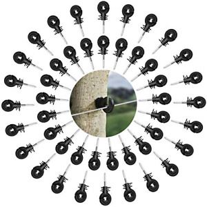 40Pcs Electric Fence Insulator Screw-in Insulator Fence Ring Post Wood Post Wood